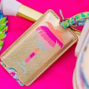 Lilly Pulitzer luggage tag in catch the wave print NWT